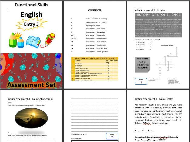 New Functional Skills English - Entry 3 Assessment Booklet