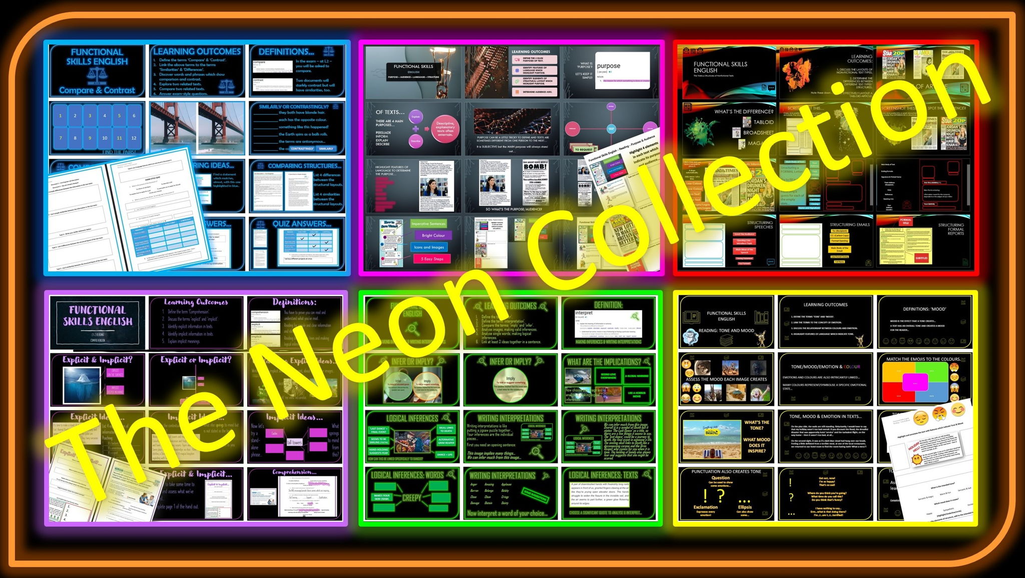 New Functional Skills English - L1/2 Neon Reading Pack (Off & Online)