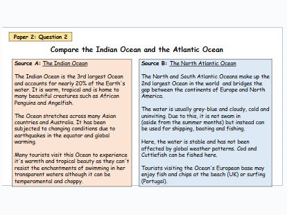 KS3 AQA Paper 2 Question 2