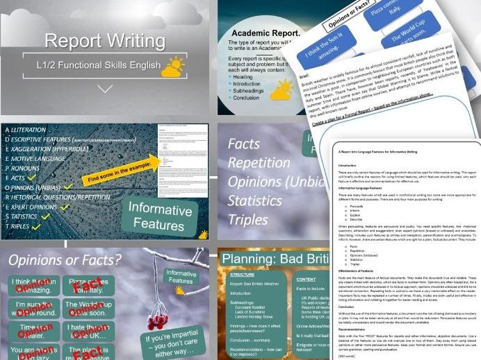 New Functional Skills English - Report Writing - Weather