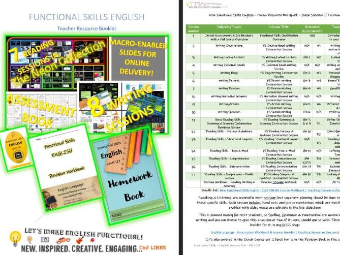 New Functional Skills English - Off & Online Course Multipack - Detailed Scheme Of Work