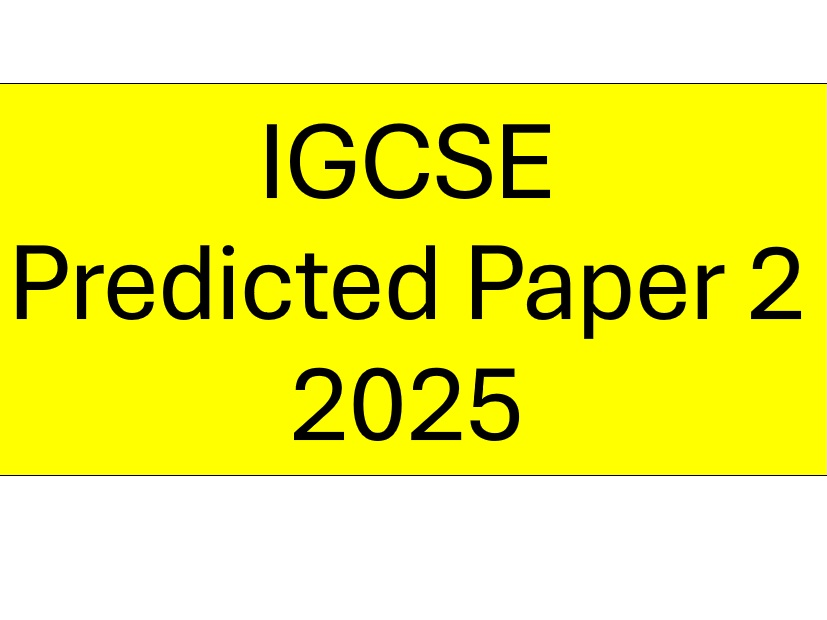 Maths IGCSE Predicted Paper 2 (2025) Edexcel