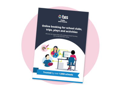 Tes Clubs and Events brochure cover
