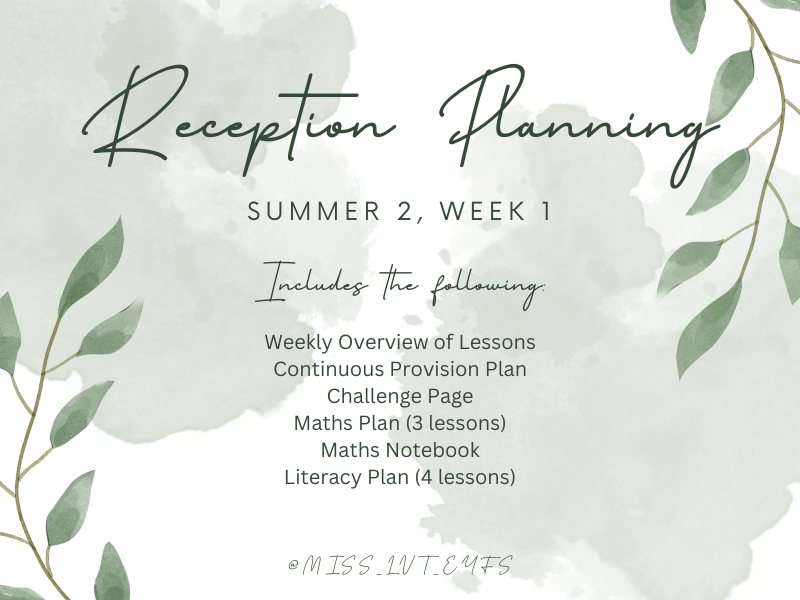 Reception Planning, Summer 2, Week 1